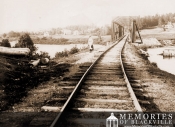 Train Bridge with Main Bridge in Background