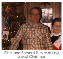 Ethel and Bernard Tucker during a past Christmas