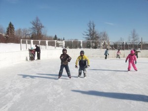 Blackville School students enjoying the Outdoor Rink