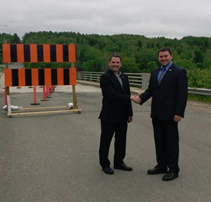 Photo: Southwest Miramichi MLA Jake Stewart with Blackville Mayor Matthew Sturgeon