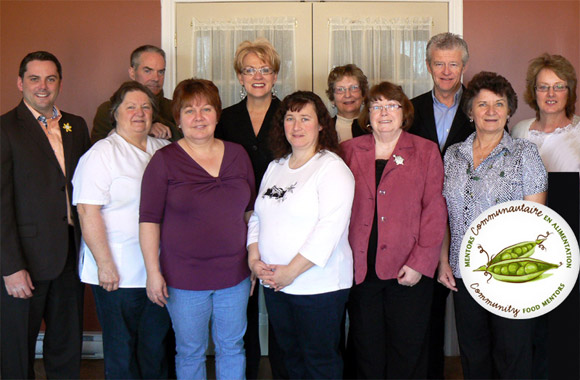 Blackville’s Community Food Mentors Graduation Back Row (L to R): MLA Jake Stewart, Kenneth McIntosh, Pastor Albertine LeBlanc, Alice Bryenton, Mayor Hal Muck, Barbara Doiron Front Row: Darlene Jardine, Twila Donahue, Joy Underhill, Penny Curtis, Lorraine Underhill Absent: Mae Curtis, Jessica Sargent, Lucy McCray, Coordinator Stacy Underhill