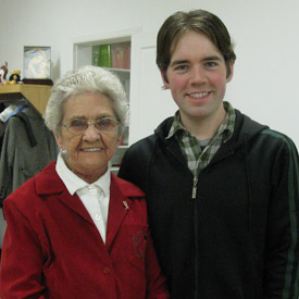 Gram and I at the Keenan Christmas party, December 2009.