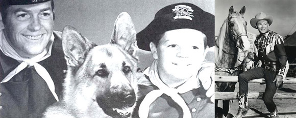 Images from the 1950s Rin Tin Tin and Roy Rogers television shows