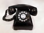 A 1960’s era rotary dial telephone