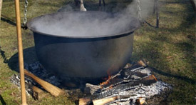 A pig boiling pot