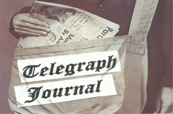 A canvas newspaper carrier bag, similar to the one I used to deliver the Telegraph Journal