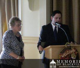 Blackville Women's Institute Celebrates 80 Years of Service: MLA Jake Stewart with Women's Institute President Lillian Brennan ~ Photo provided by Jake Stewart