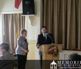 Blackville Women's Institute Celebrates 80 Years of Service: MLA Jake Stewart with Women's Institute President Lillian Brennan ~ Photo provided by Jake Stewart