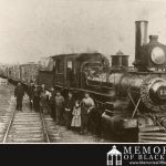 Engine #21 in front of Blackville Station in 1900