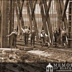 Railway Crew on Train Bridge